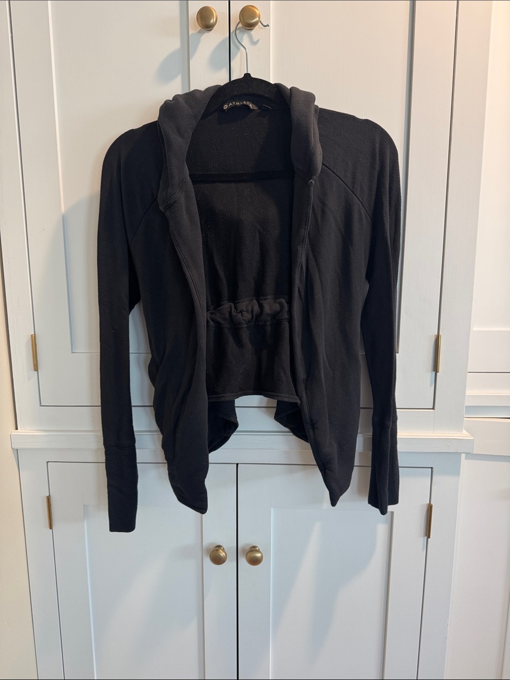 Athleta Black Pullover Hoodie with Logo